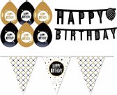 Party Love NL™ Versierings Pakket Festive Gold Happy Birthday (S)