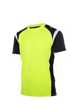 Rogelli Dutton Sportshirt - Korte Mouwen - Heren - Fluor, Zwart, Wit - Maat 2XL