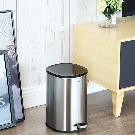 Prullenbak met binnenemmer, 12 Liter Plastic Trash bin voor