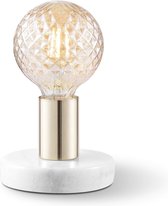 Home Sweet Home - Moderne tafellamp Sten - Brons - 10/10/9cm - bedlampje - voor E27 lichtbron - gemaakt van Marmer en metaal