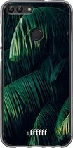 Huawei P Smart (2018) Hoesje Transparant TPU Case - Palm leaves dark #ffffff