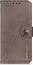 Luxe retro grijs agenda book case hoesje Huawei P smart (2020)