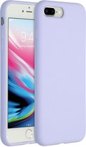 Accezz Hoesje Siliconen Geschikt voor iPhone 8 Plus / 7 Plus - Accezz Liquid Silicone Backcover - paars
