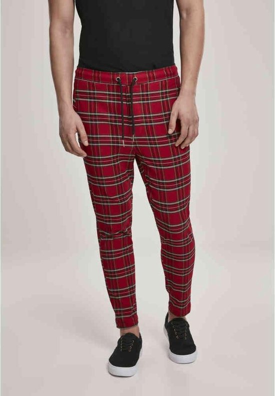 Rennen zonsopkomst enz Urban Classics Heren jogging broek -XL- Tartan Rood/Zwart | bol.com