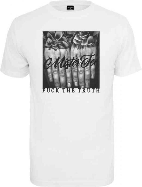Mister Tee - Mister Tee Fuck The Truth Heren T-shirt - XS - Wit
