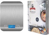 Bol.com Krumble Digitale Precisie Keukenweegschaal - Tot 5000 gram (5 kg) - RVS aanbieding