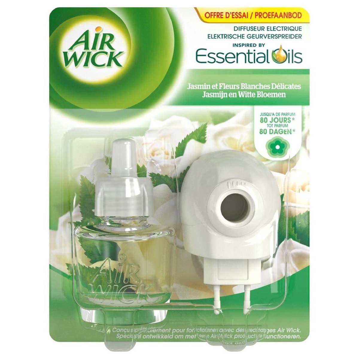 Airwick Elektrische Luchtverfrisser - Jasmijn en Witte Bloemen Geurverstuiver 19 ml