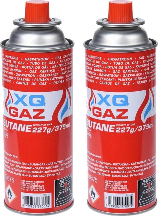 2x Recharge de bouteilles de gaz pour réchaud de gaz butane - 227