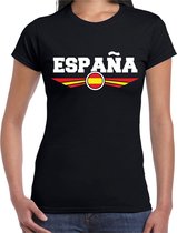 Spanje / Espana landen t-shirt zwart dames M