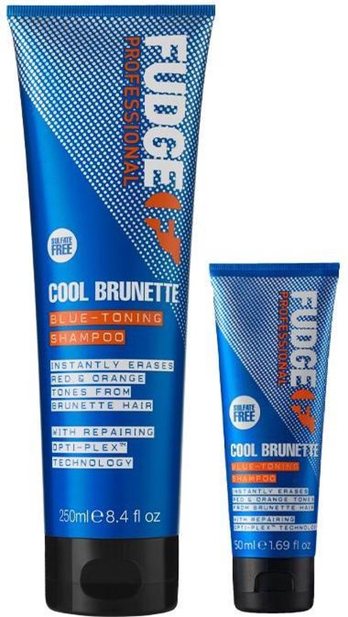 Fudge Professional - Cool Brunette Toning Shampoo 250 ML & Cool Brunette Shampoo 50ml