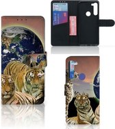 Portefeuille Motorola G8 Power Téléphone Portable Couverture Standing pour Prédateurs