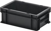 Stapelbak - Opbergbox - 300x200xH118mm - zwart