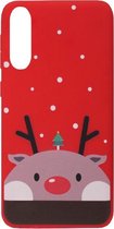 ADEL Siliconen Back Cover Softcase Hoesje Geschikt voor Samsung Galaxy A70(s) - Kerstmis Rendier