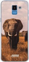Samsung Galaxy J6 (2018) Hoesje Transparant TPU Case - Elephants #ffffff