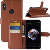 Voor Xiaomi Redmi Note 5 Pro Litchi Texture Horizontal Flip beschermende lederen tas met houder & kaartsleuven & portemonnee (bruin)