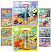 Magische Water Kleurboek voor Kinderen Zeedieren & Dino's 2 Stuks - Kleuren met Water - Magic Pen Tekenboek - Hobbypainting.nl®