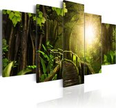 Schilderijen Op Canvas - Schilderij - Magical Jungle 200x100 - Artgeist Schilderij