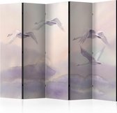 Kamerscherm - Scheidingswand - Vouwscherm - Flying Swans II [Room Dividers] 225x172 - Artgeist Vouwscherm