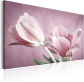 Schilderijen Op Canvas - Schilderij - Romantic Tulips 90x60 - Artgeist Schilderij