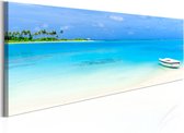 Schilderijen Op Canvas - Schilderij - Azure Paradise 120x40 - Artgeist Schilderij