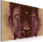 Schilderijen Op Canvas - Schilderij - Boeddha - gezicht 120x80 - Artgeist Schilderij
