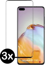 Huawei P40 Screenprotector Glas Tempered Glass Gehard - 3 PACK