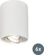 QAZQA rondoo up - Design Plafondspot | Spotje | Opbouwspot - 1 lichts - Ø 9.5 cm - Wit -  Woonkamer | Slaapkamer | Keuken