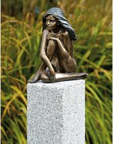 Decoratief Beeld - Bronzen Beeld: Poserende Demi - Kunststof - Bronzart - Multicolor - 16 X 24 Cm