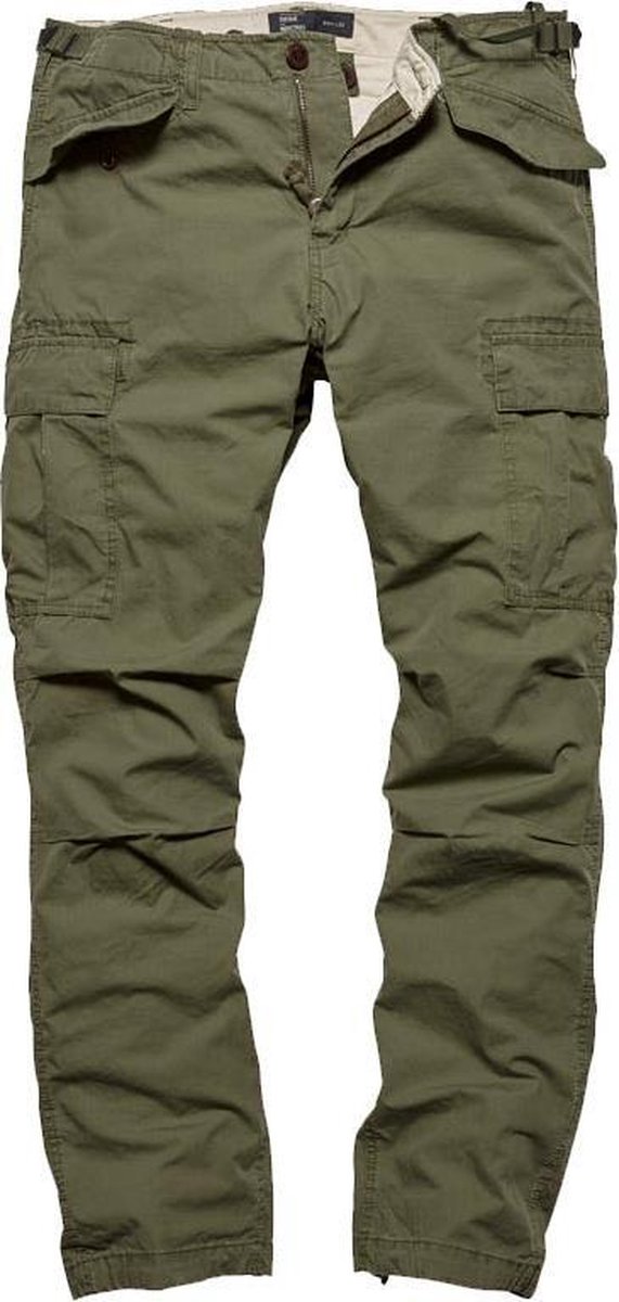 Vintage Industries Miller M65 pants sage Groen