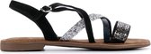 Lina Locchi Vrouwen Suède    Sandalen / Damesschoenen Sienna - Zwart - Maat 38