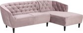 Rita bank 2 persoons, chaise rechts rosa.