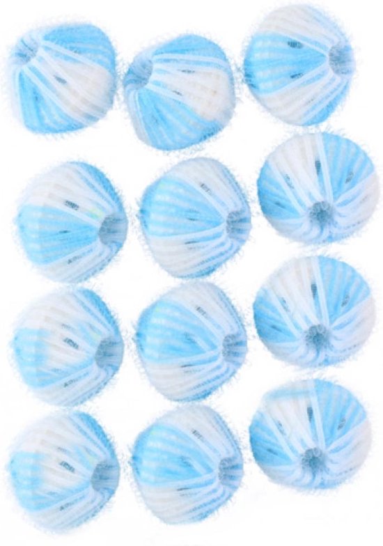Lifetime Clean Wasballen Pluisverwijder Blauw/wit 12 Stuks