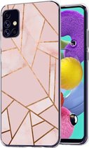 iMoshion Hoesje Geschikt voor Samsung Galaxy A51 Hoesje Siliconen - iMoshion Design hoesje - Roze / Meerkleurig / Goud / Pink Graphic