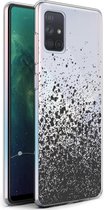 iMoshion Design voor de Samsung Galaxy A71 hoesje - Spetters - Zwart