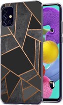 iMoshion Hoesje Geschikt voor Samsung Galaxy A51 Hoesje Siliconen - iMoshion Design hoesje - Zwart / Meerkleurig / Goud / Black Graphic