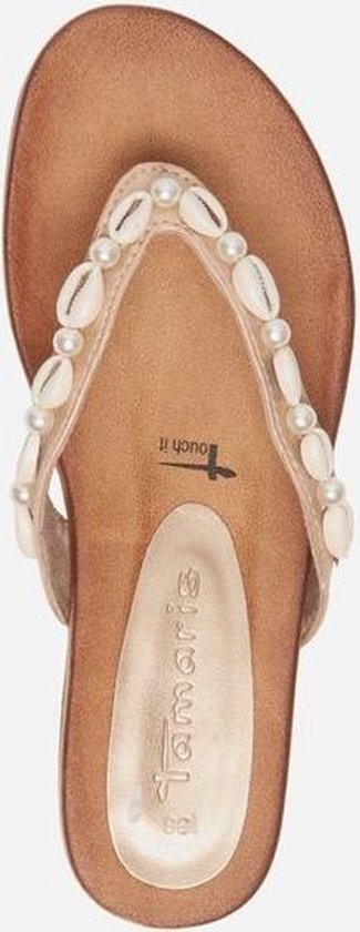Tamaris Slipper 1-27135 Rose Metallic Leer - Bormans Modeschoenen