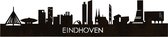 Skyline Eindhoven Zwart hout - 120 cm - Woondecoratie design - Wanddecoratie - WoodWideCities