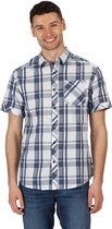 Regatta - Men's Deakin III Short Sleeve Checked Shirt - Outdoorshirt - Mannen - Maat 4XL - Wit