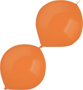 Amscan Slingerballonnen Metallic 30 Cm Latex Oranje 50 Stuks