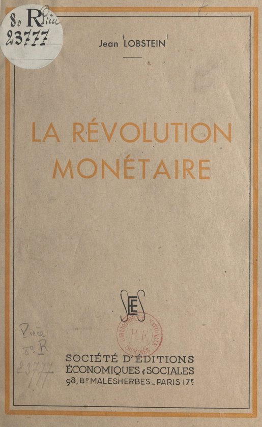 La révolution monétaire - cover