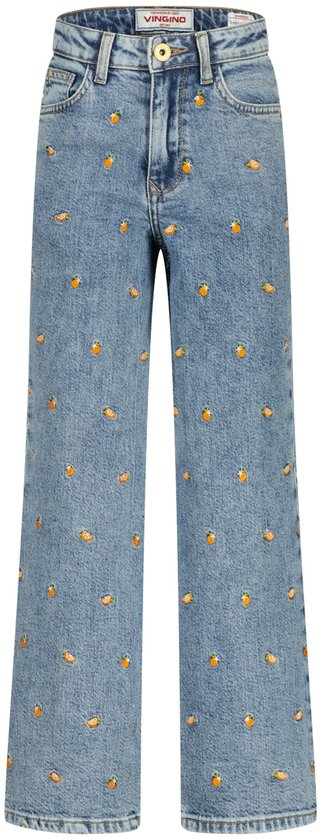 Vingino Cita Special Jeans Meisjes - Broek - Lichtblauw - Maat 164