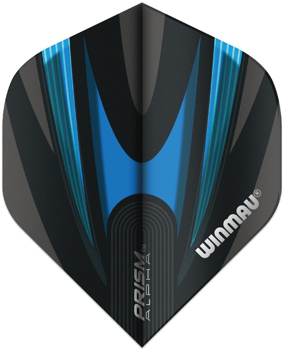 Winmau Prism Alpha Black & Aqua - Dart Flights