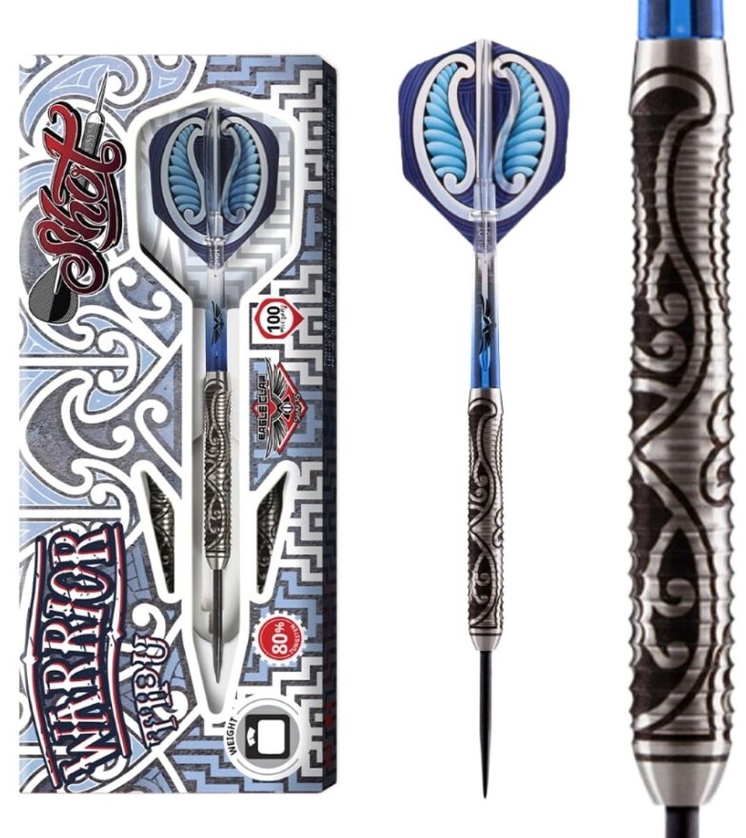 Shot Warrior Tipu 80% - Dartpijlen 21 Gram