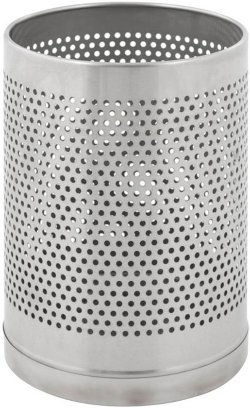 V-Part - Papierbak geperforeerd - Stainless steel - mat RVS - Prullenbak