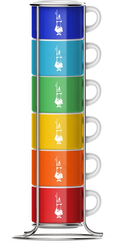 MERMOO YILAN Espressotassen 4er-Set mit Tragetasche - 4 Farben für Stimmung & Outdoor - Unzerbrechliche Edelstahlbecher 80ml