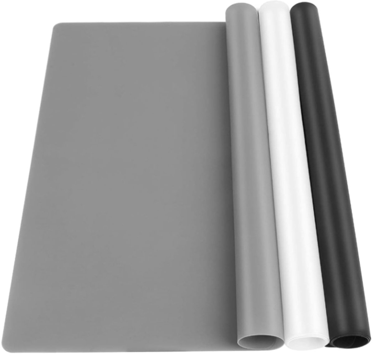 Siliconen werkmat - waterdicht en hittebestendig - set van 3 - blauw en rozerood - 29.8x39.6cm