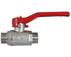 Kogelkraan 3/4 inch, Hebel kogelkraan AGxAG, messing vernikkeld