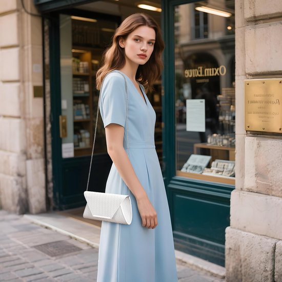 BAIGIO Clutch Dameshandtas, vintage handtas met parels in de stijl van