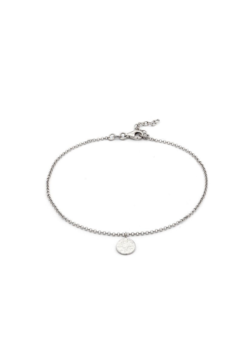 Elli - Enkelbanden - Enkelbandje Dames Platelet Schakelketting 925 Sterling Zilver Zomer / Strand 22 cm -