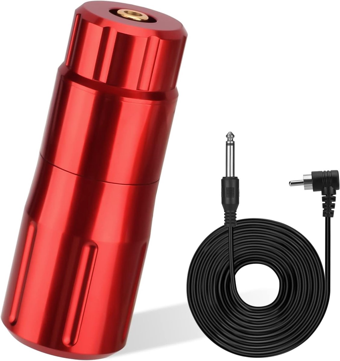 Red Tattoo Rotary Pen Machine 33.5mm Diameter with RCA Clip Cord for Liner and Shader